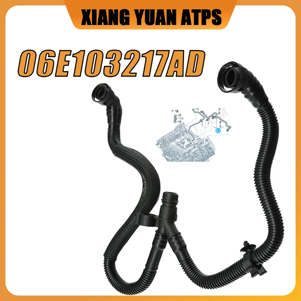 

06E103217AD Crankcase Breather Vent Hose For Audi A4/S4 B8 A5/S5 A6 C6/C7 A7 A8 Q7 3.0T 10-15 VW Touareg V6 2010-2018