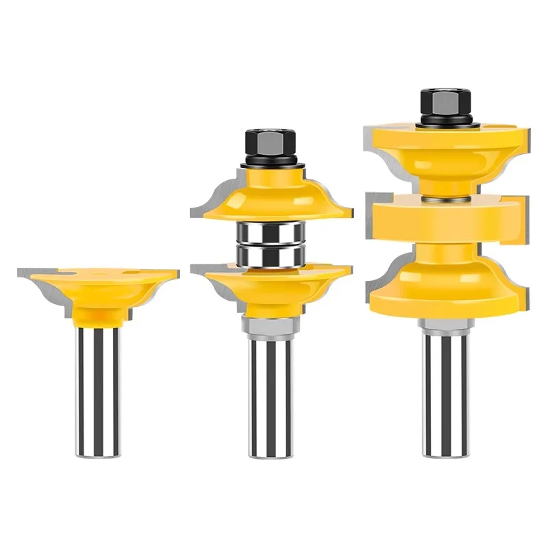 

2-Piece Adjustable Solid Wood Door Knife Cabinet Steel Milling Cutter for One-Time Shaping for Woodworking Tool