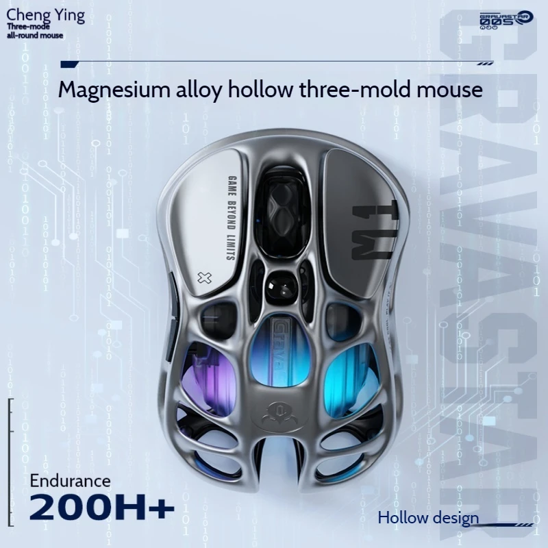 Imagem -04 - Gravidade Planeta Casulo Quebrando Mouse Esports Jogo Tecnologia Profissional Sentido sem Fio com Fio Oco Escritório Bluetooth Notebook