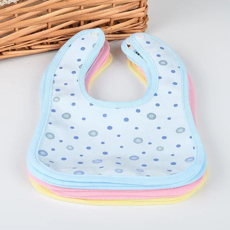 Adjustable Waterproof Baby Bibs for Lunch Feeding Saliva TowelInfant Burp Cloths Feeding  Waterproof Spit Towel Bib