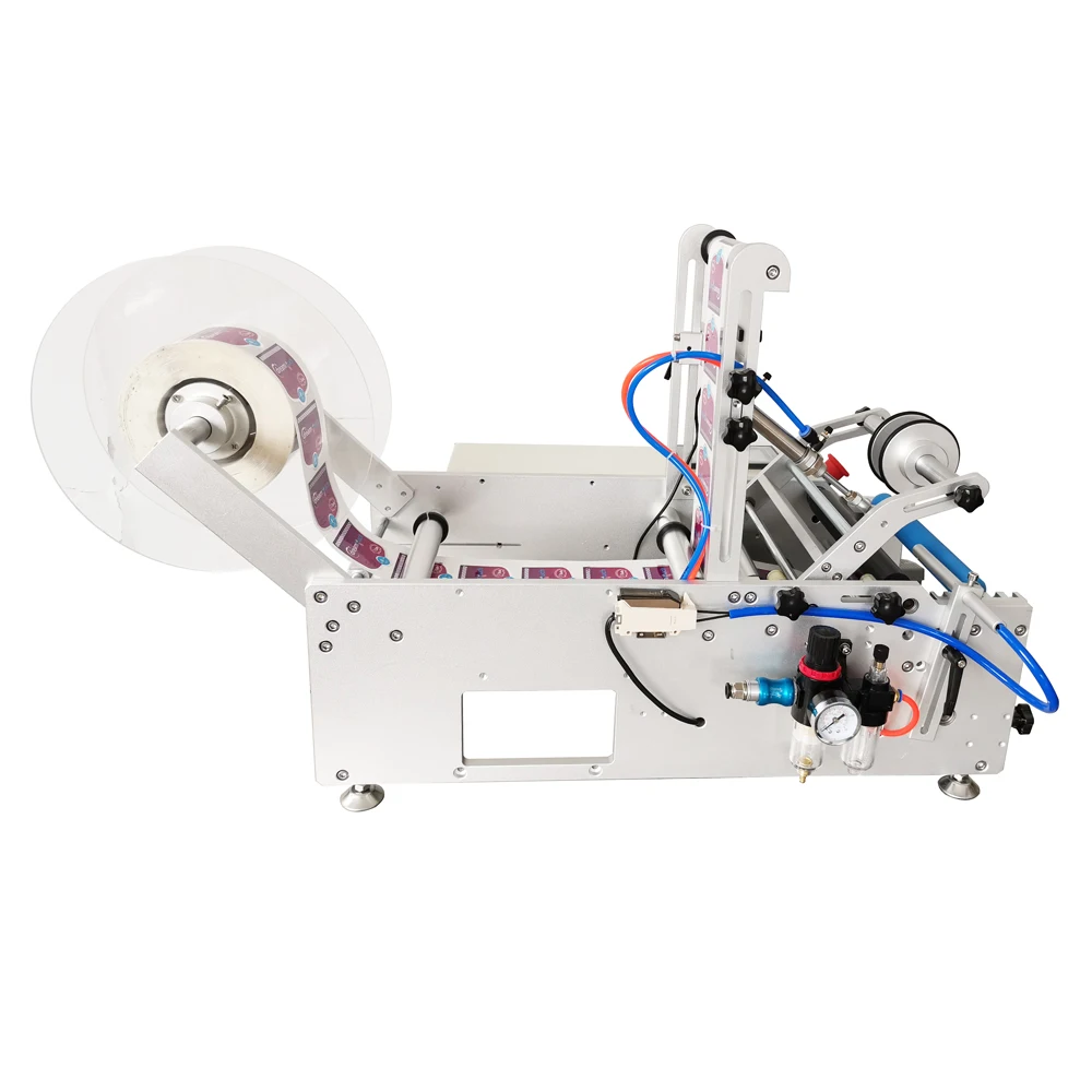 

Factory Price Semi-automatic Pneumatic Round Bottle Label Machine