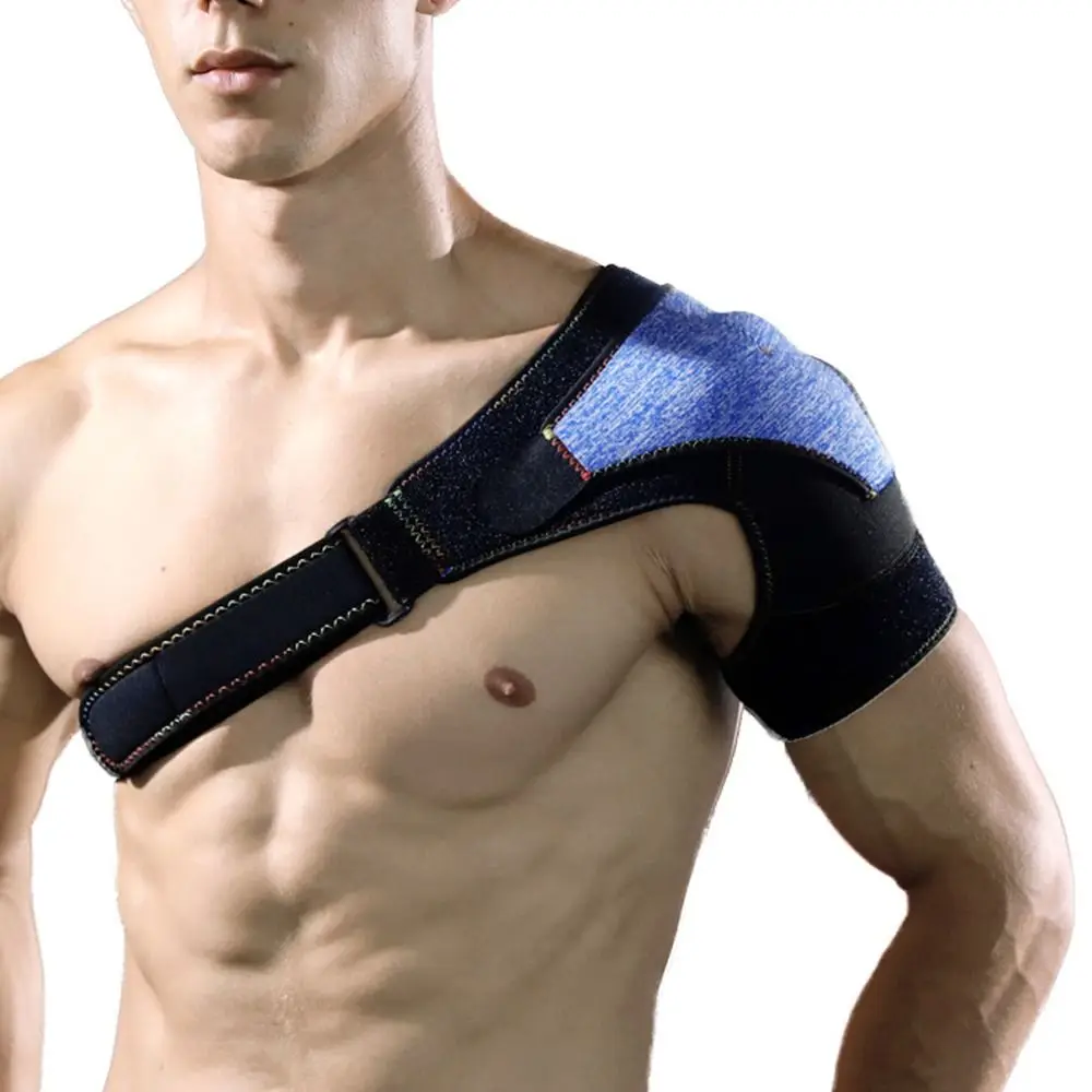Adjustable Shoulder Brace Sweat Absorbing Thickened Shoulder Support Wrap Breathable Double Layer Shoulder Protector