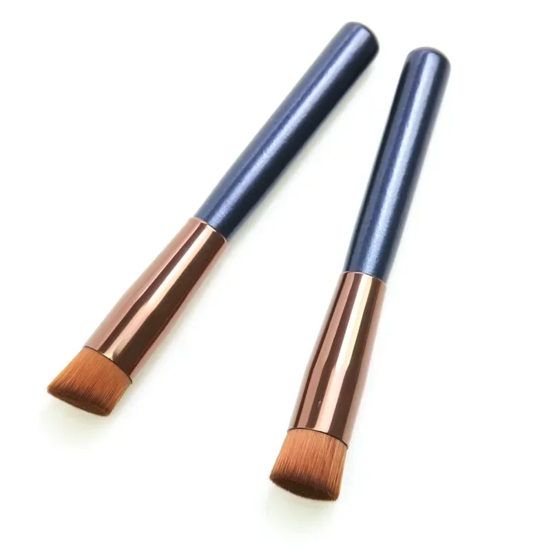 Flat head foundation brush Small foundation cream BB cream concealer brush Wooden handle makeup brush Universal beauty tool