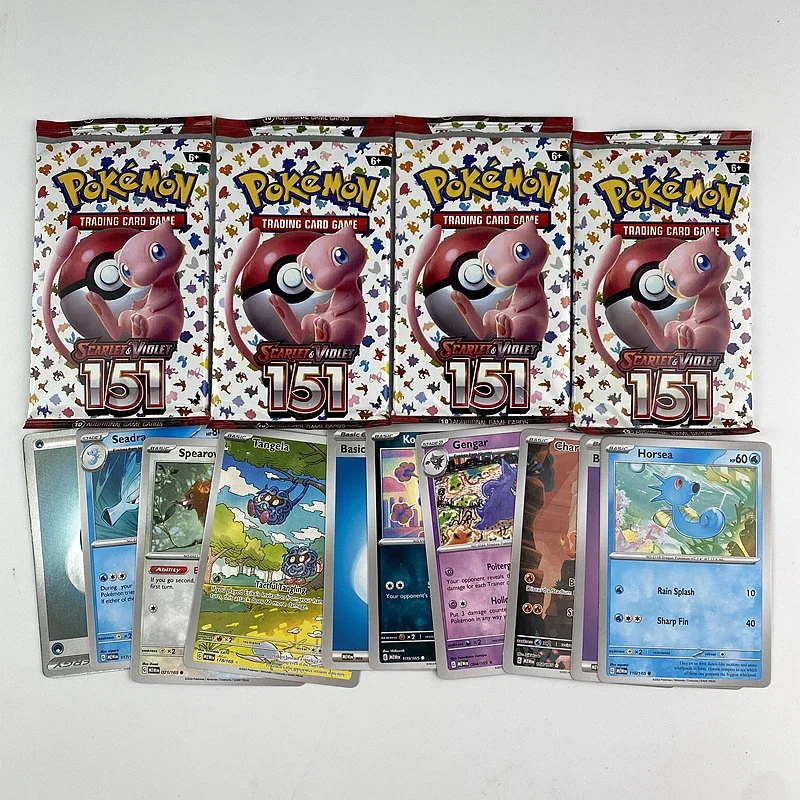 1 opakowanie 10 sztuk Pokemon Ptcg: Scarlet Violet-151 Sv2A angielska karta dodatkowy pakiet Cartoon Anime kolekcja gier karta zabawka