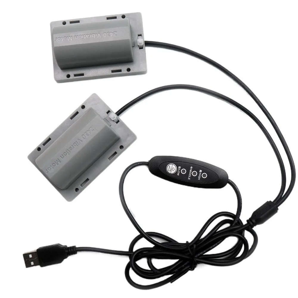 

DC5V USB Vibrating Dual Motors 3 Speed Regulator Massage Device Vibrating Motor Frog Breeding Vibration Motor with Cable