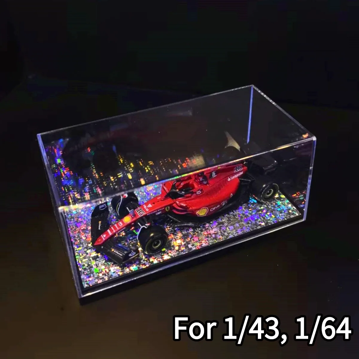 صندوق عرض أكريليك 5.8 "x2.8" لمقياس 1:43 1:64 1:87 نموذج سيارة تحصيل حقيبة للتخزين الشكل مصغرة لتقوم بها بنفسك بناء الديوراما