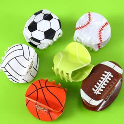 1pc Balls forma di calcio artiglio per capelli artiglio di squalo clip per artigli sportivi supporto per coda di cavallo accessori per capelli per ragazze donne