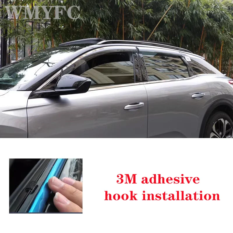 

4PCS Windows Visor for Citroen C5 X 2022 2023 2024Door Smoke Deflector Guards Cover Awnings Sun Rain Eyebrow Accessories