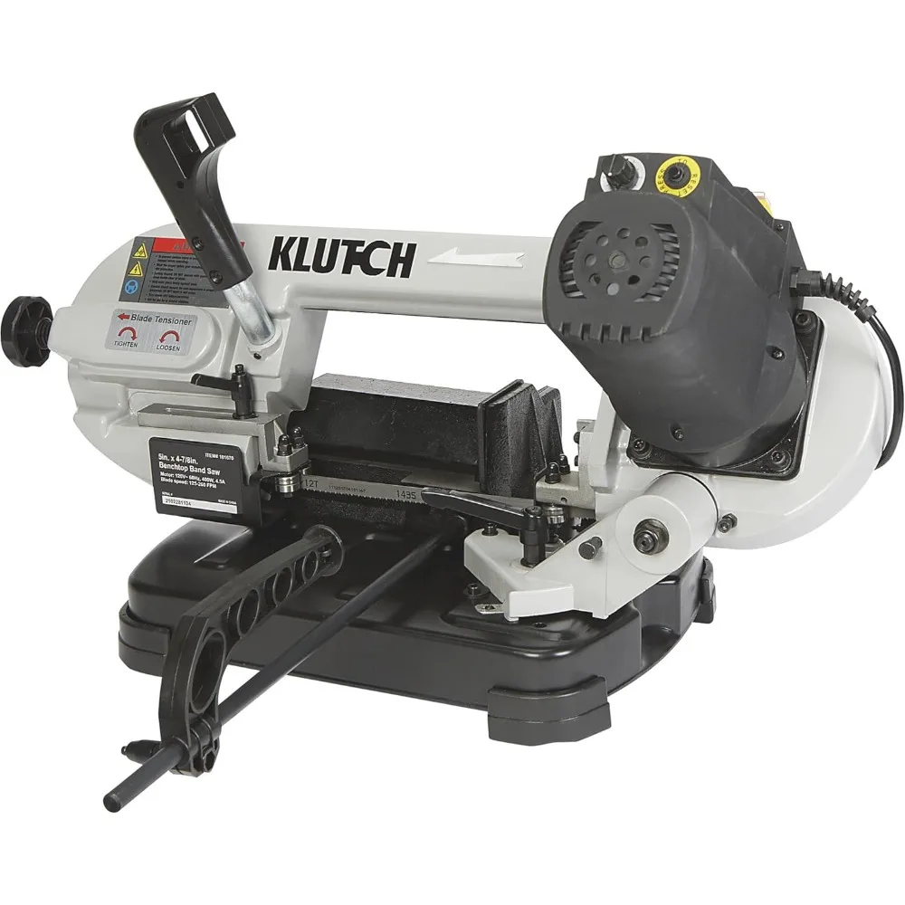 Klutch Benchtop Metal Cutting Band Saw - 5in. x 4 7/8in., 400 Watts, 110–120V