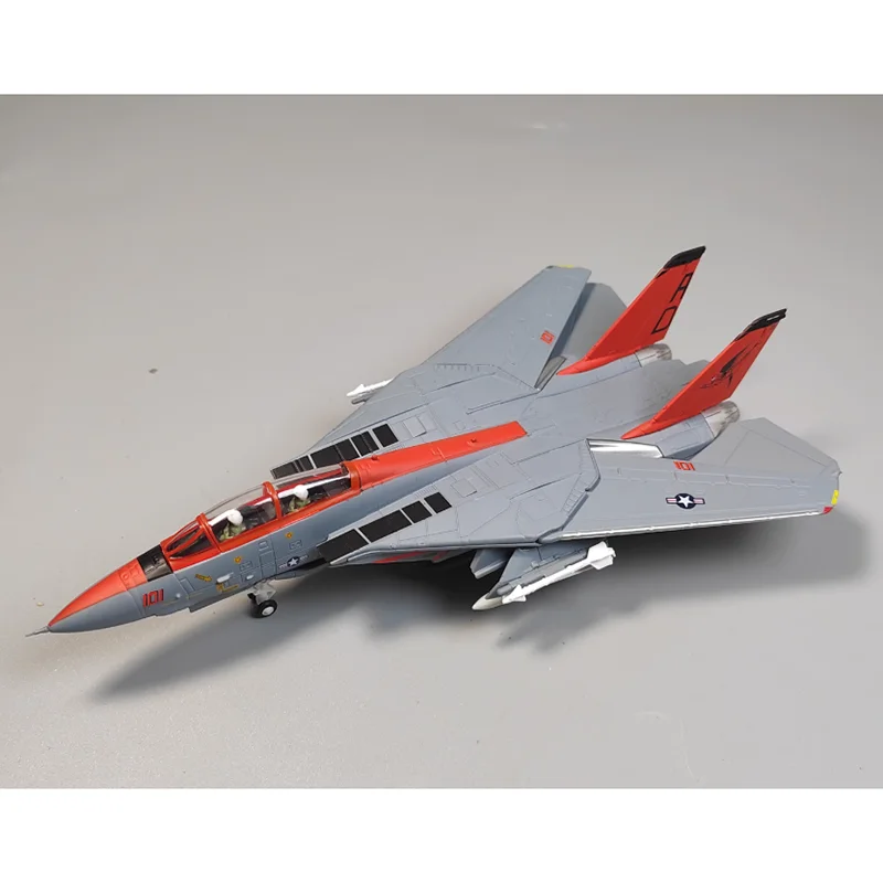 

Масштаб 1/100, США F-14B F14B VF101, серп, ручная команда, литая под давлением модель самолета из сплава, Коллекционный декоративный предмет