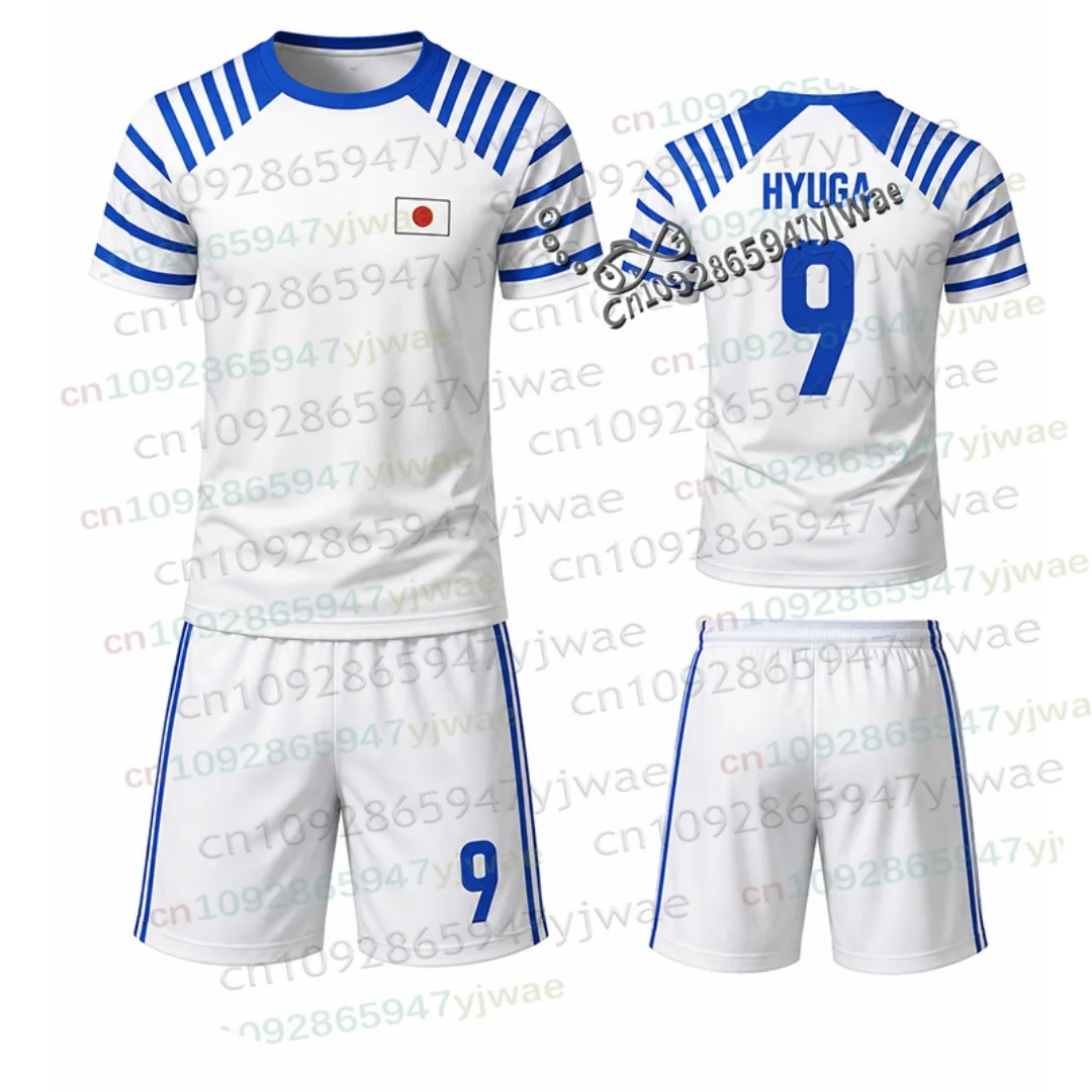 2026 Anime Captain Tsubasa Nankatsu Japanische Flagge T-Shirt und Shorts Set Atmungsaktive Schnelltrocknende Sportbekleidung für Erwachsene/Kinder 2-teiliges Set – Detail 9