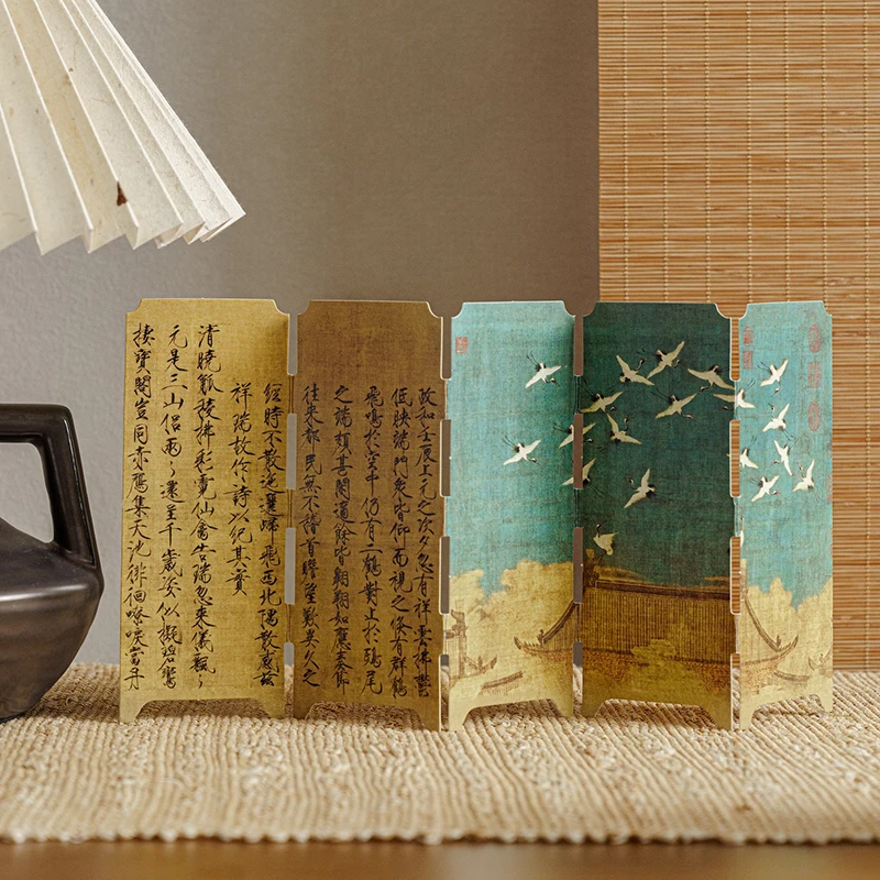 Decoração de Tela de Caligrafia Chinesa Estilo Chuva Matinal, Item de Decoração de Ambiente de Estudo de Alto Padrão com Estilo Antigo
