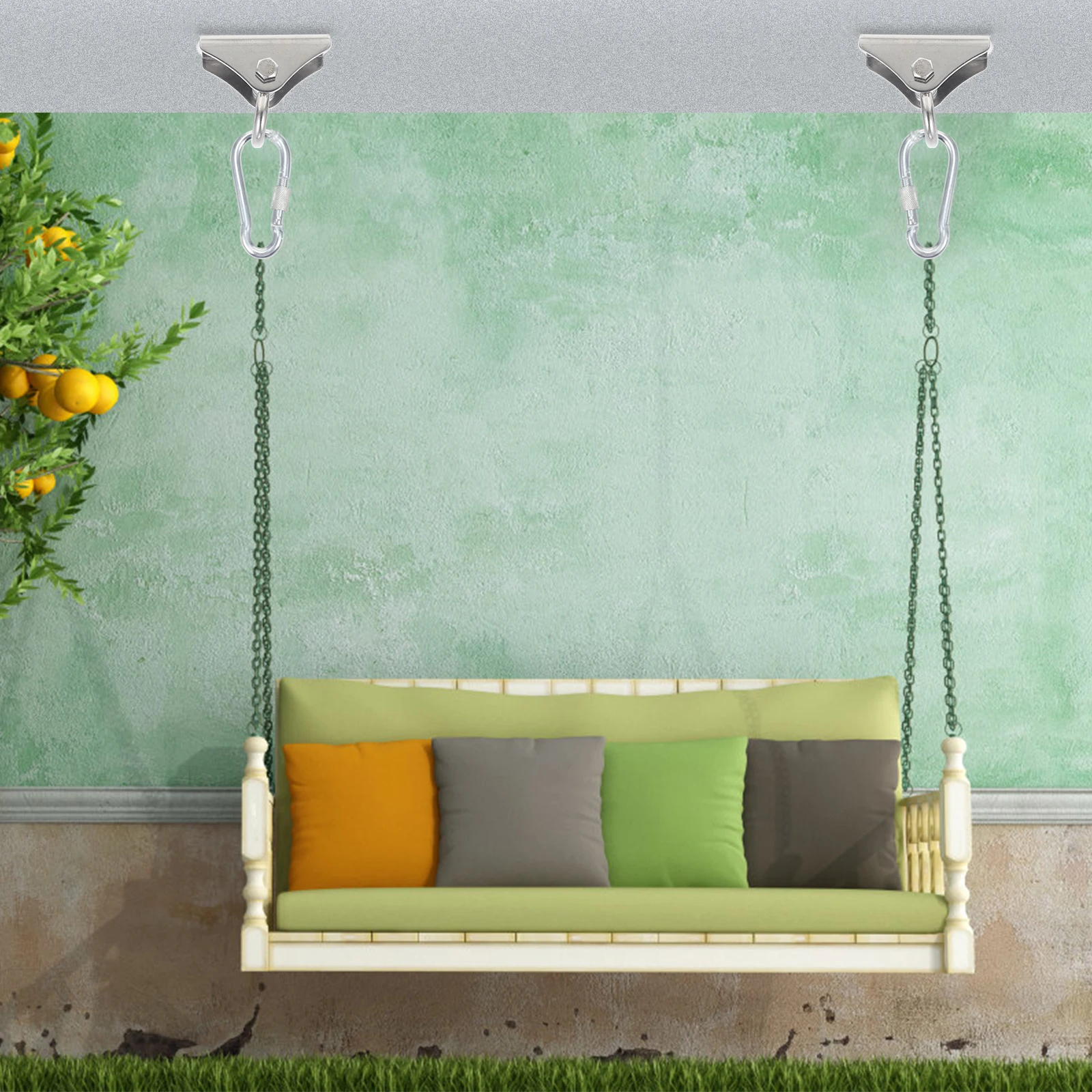 

1 set Heavy Duty Load-bearing Hook Hammock Hanger Household Ceiling Mount Swing Professional Non-rusting Metal Hardware