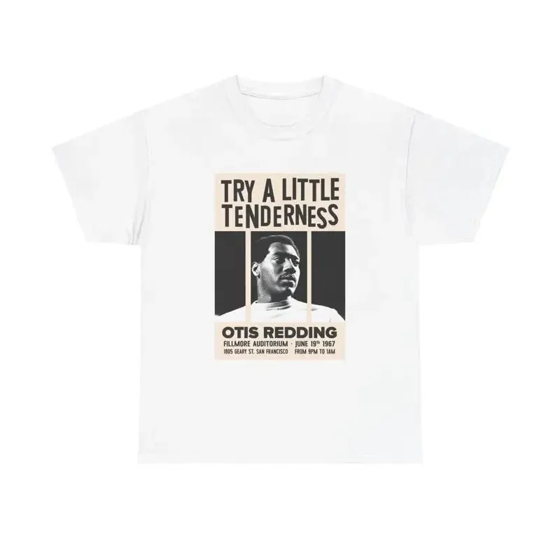 Otis Redding T Shirt Live At The Fillmore Vintage Poster Heavy Cotton