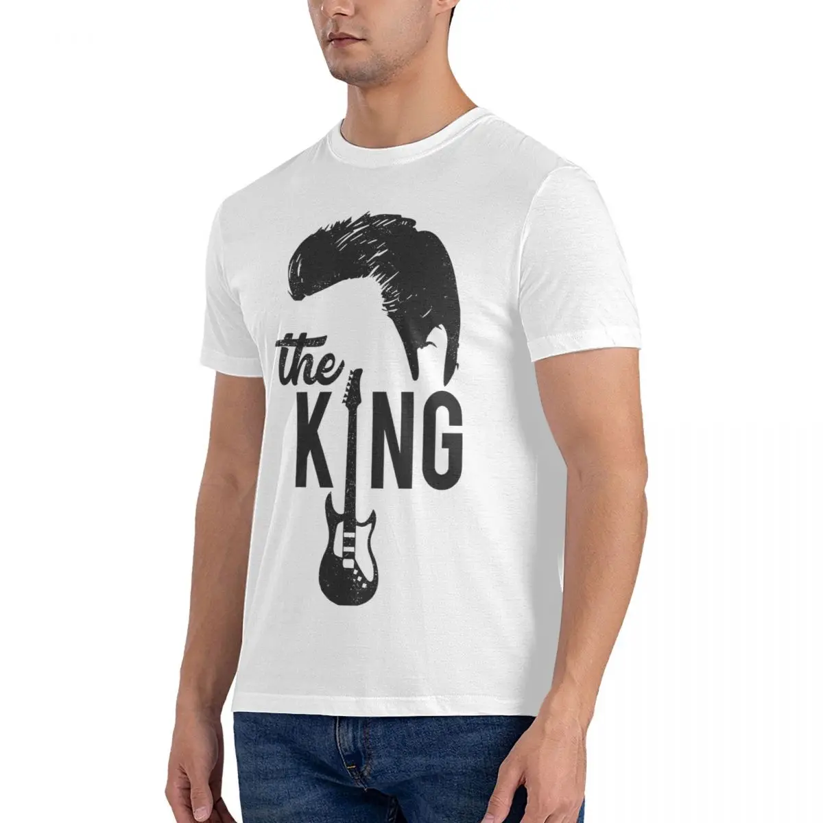 Sign T-Shirt Men E-Elvis Singer Presley Humorous Cotton Tees Round Neck Short Sleeve T Shirt Gift Idea Tops