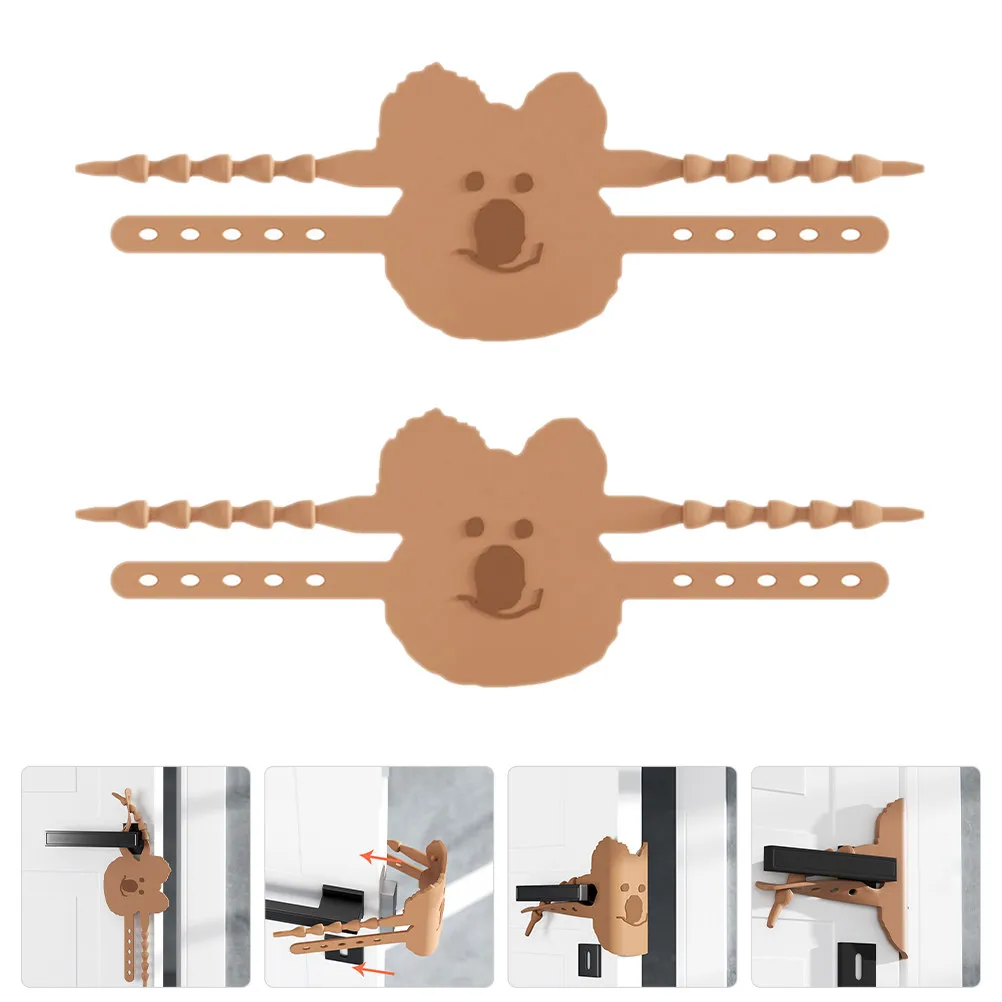 

2pcs Silent Lock Case Baby Door Slam Preventer Quiet Closer Front Stopper Latch Cover Wooden Infants Room Nursery Library