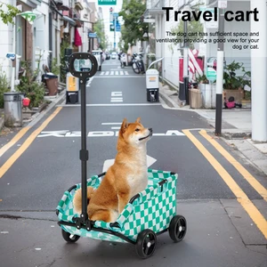 Kleine klappende Haustiere für Hundekatze, Teddy -Babywagen, rollender Katzenträger, Haustierwagen zum Reisen, Gehen einkaufen, 4 Räder 8 Hauptverkaufskatze Carrinho - №6