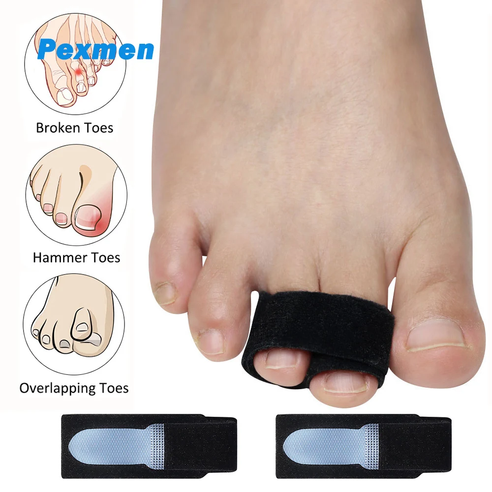 

Pexmen 10/20/50/100Pcs Hammer Toe Straightener Broken Toe Wraps Toe Splints Bandages for Crooked Curled Bent and Hammer Toes