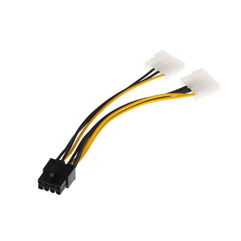 1/2/5 expansion adapter cables, 8-pin graphics card male to dual 4-pin female video card power cord