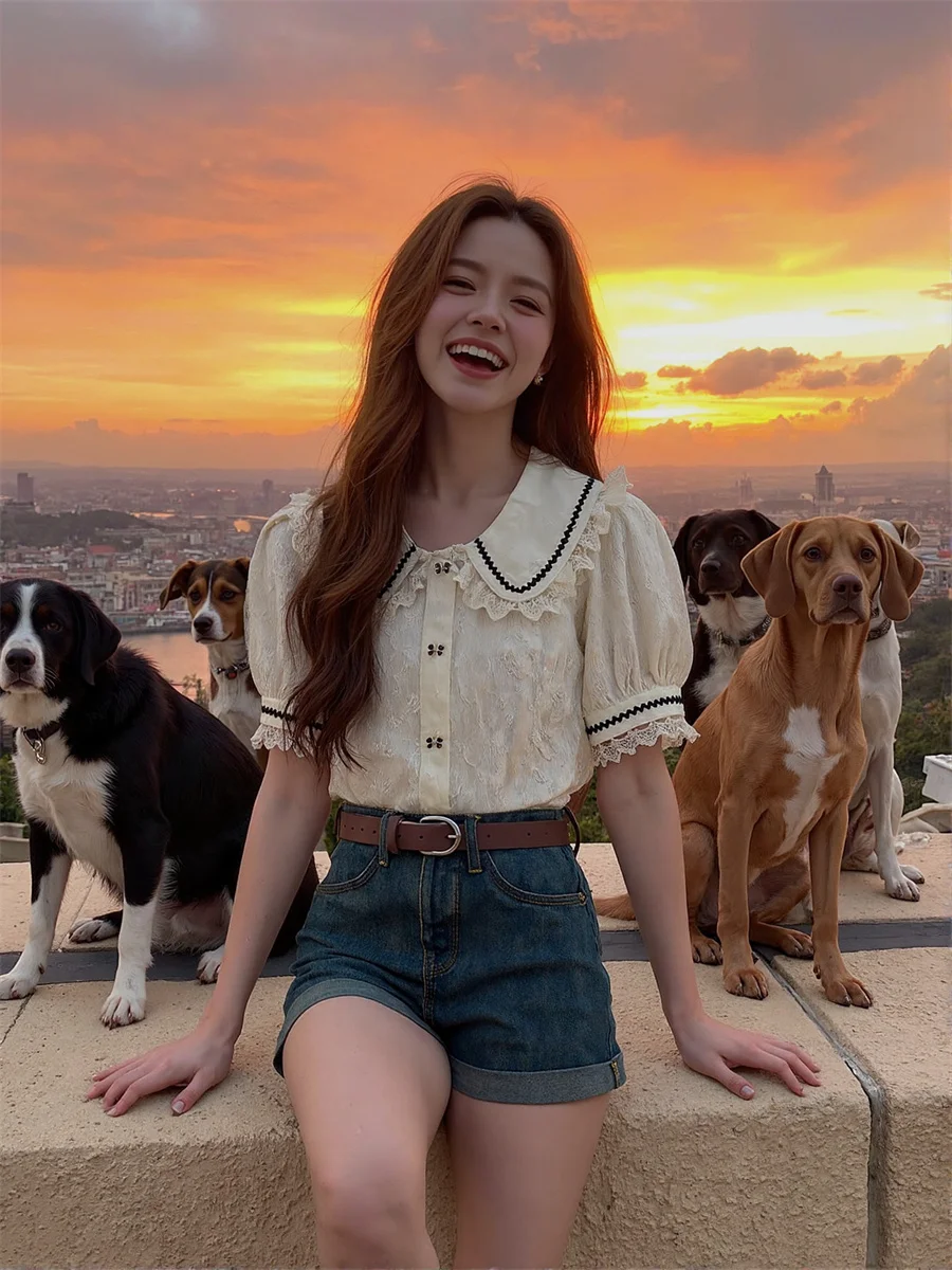 Camisas de renda fofas para mulheres blusas de algodão roupas femininas primavera sólida subcultura outono designs seda pena lantejoulas chinês ol