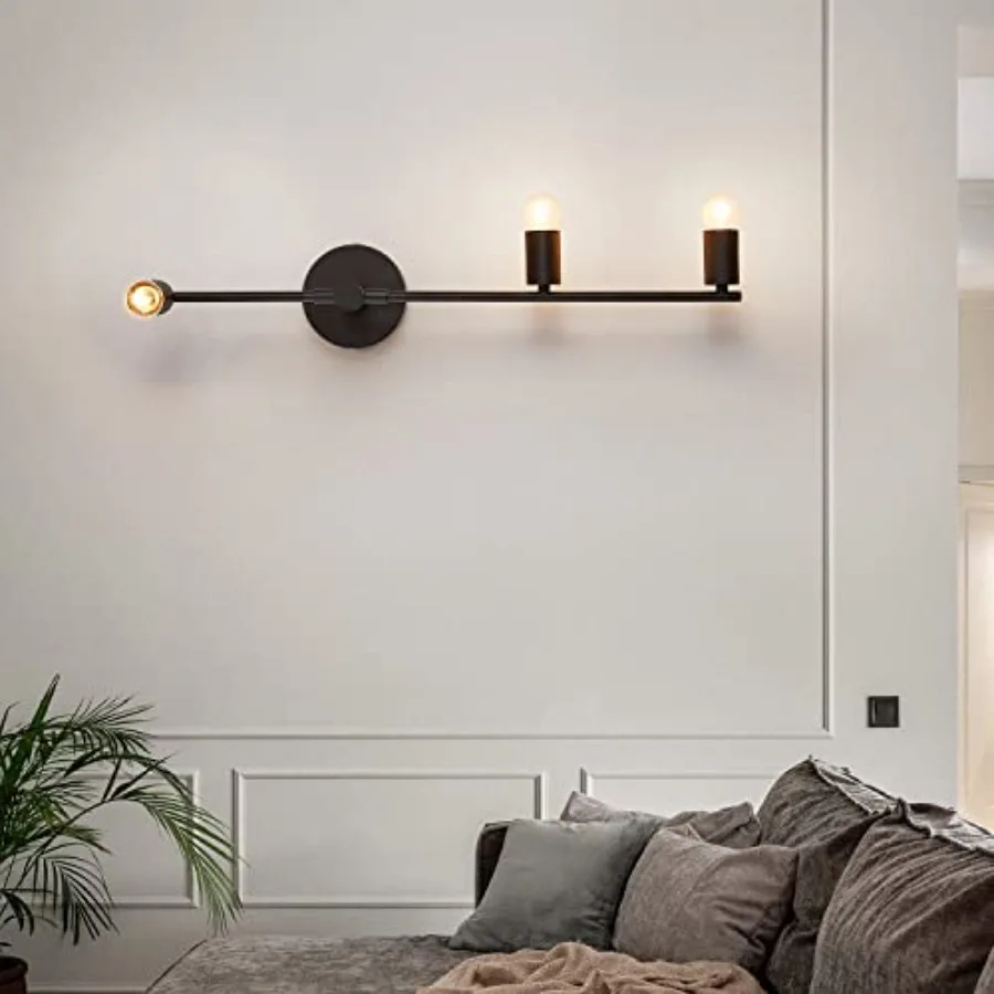 

Bedroom Wall Sconces, 3 Lights Matte Vintage Lighting, Modern Wall Mounted Lights, Porch Hallway Wall Lamp for Living Room Bedr