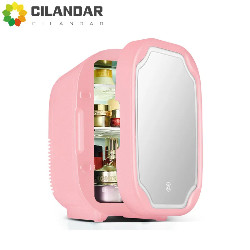 New 2025 Beauty small refrigerator 8L mirror drink breast milk cosmetics skin care products car home dual-use refrigerator mute