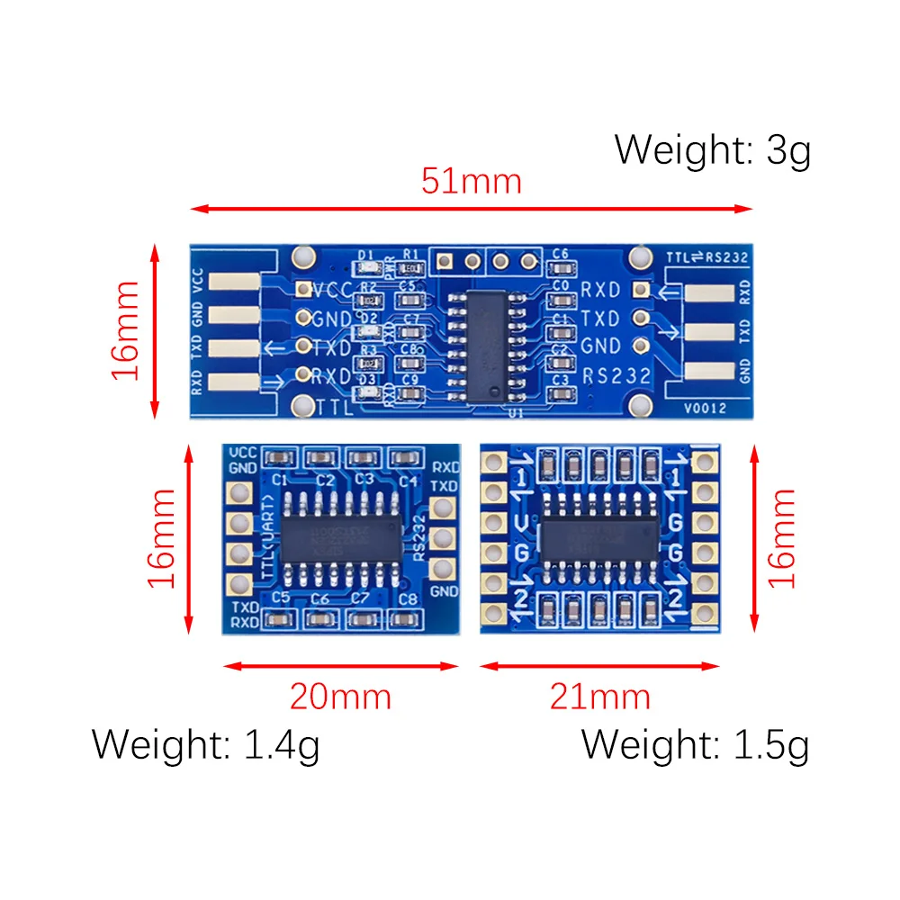 WAVGAT RS232 SP3232 moduł TTL do RS232 RS232 do TTL moduł portu szeregowego linii szczotkowej wysokiej jakości — zdjęcie 7