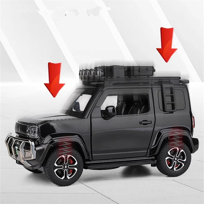 1:24 BAOJUN Yep Alloy New Energy Car Model Diecasts Metal Toy Off-road Vehicles Car Model Simulation Sound and Light Kids Gifts