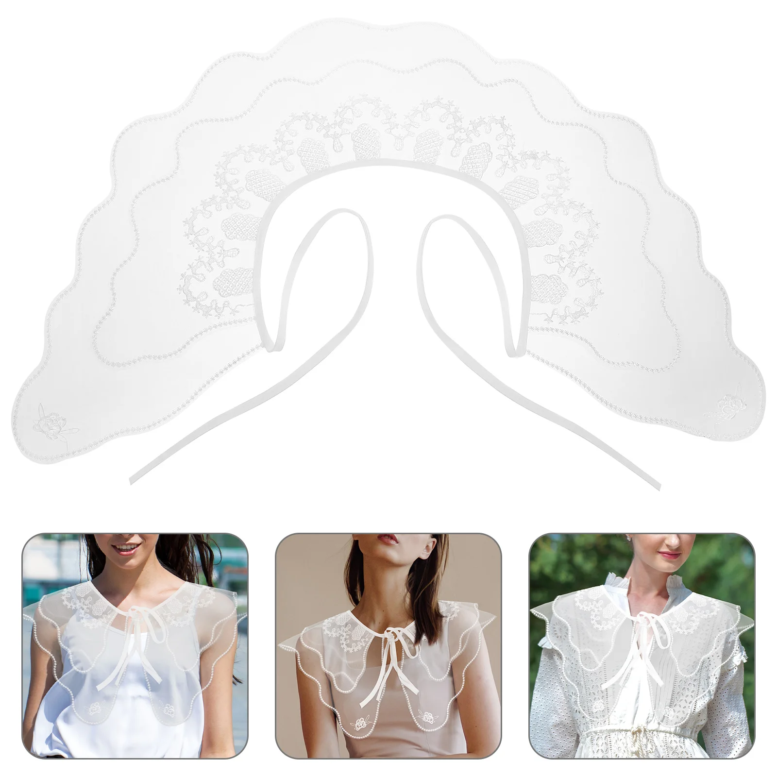 Shawl False Collar Fake for Detachable Lace Blouse Half Shirt Fashion