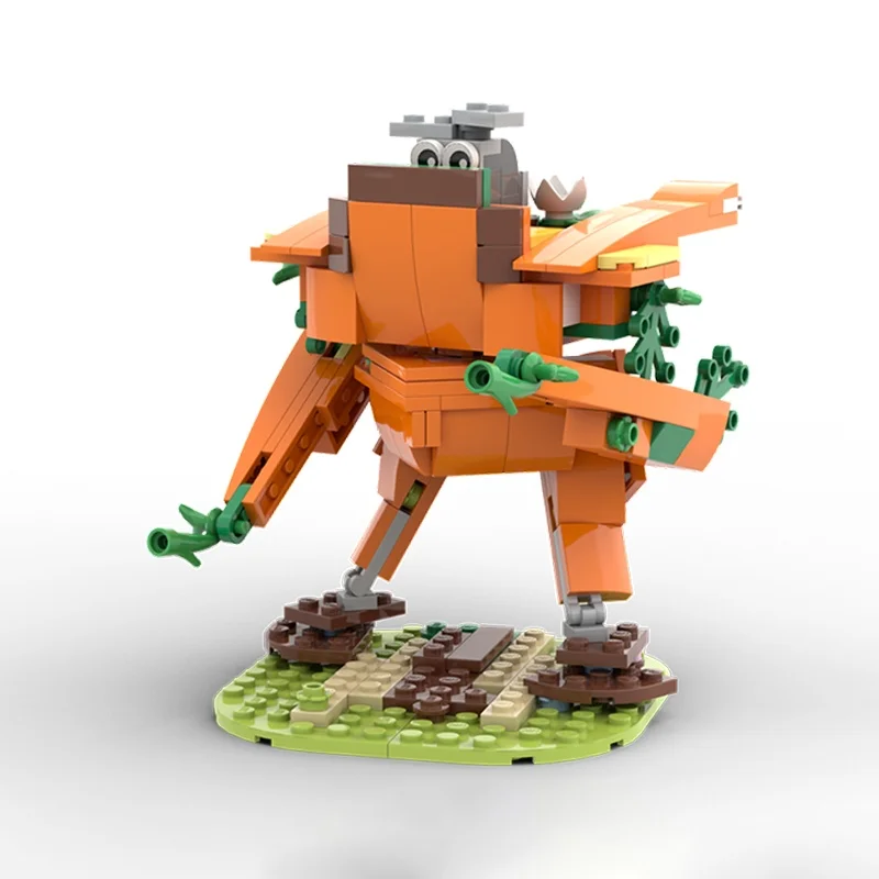 220 pz MOC Bunny s Carota Mech Modello stagionale Building block Architettura giocattolo Assemblare idea regalo di Natale Educazione Compleanno