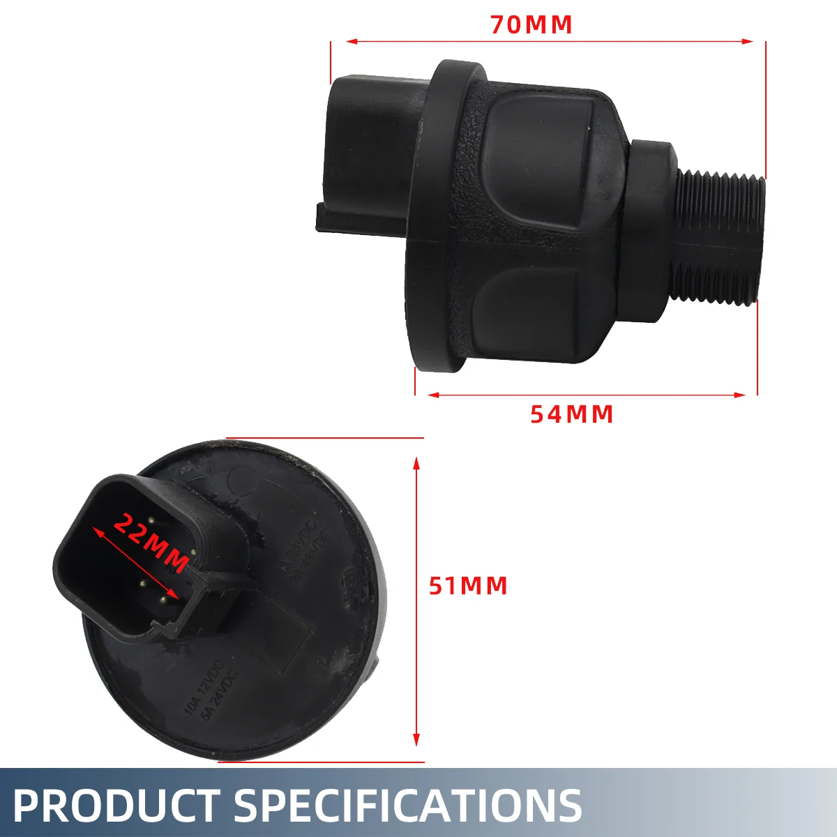 Ignition Switch 6693245 for Bobcat Skid Steer Loader Excavator, Deutsch Connector, OEM Replacement 751 753 S250 T300