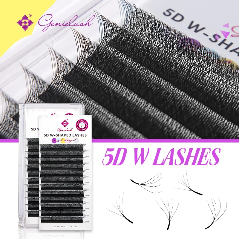 

Genielash W форма 4D/5D наращивание ресниц натуральные мягкие готовые ресницы бразильские объемные ресницы для наращивания