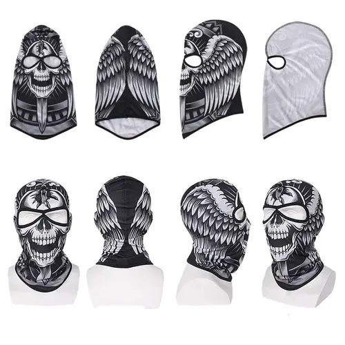 2 Holes Skull Balaclava Outdoor Motorcycle Riding Face Mask Windproof Caps Rider Head Cover Ski Masks MTB Bicycle Headgear - Image 6