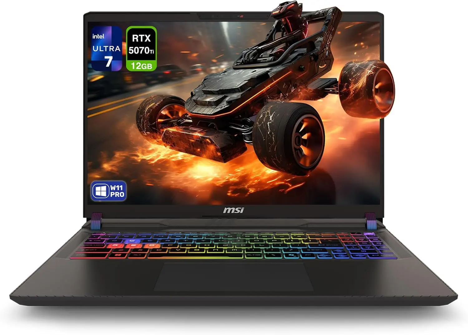 

Игровой ноутбук MSI Vector 16 HX AI с Intel Ultra 7, 64 ГБ DDR5, 4 ТБ SSD, RTX 5070Ti, 16-дюймовым FHD+ дисплеем 144 Гц, RGB-клавиатурой, Windows 11 Pro