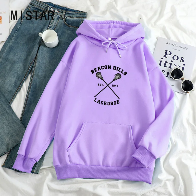 Women Hoodie Long Sleeved Hoodies Sweatshirt Print Teen Wolf Oversized Fashion Tops Autumn thick Women Clothing Drop shipping