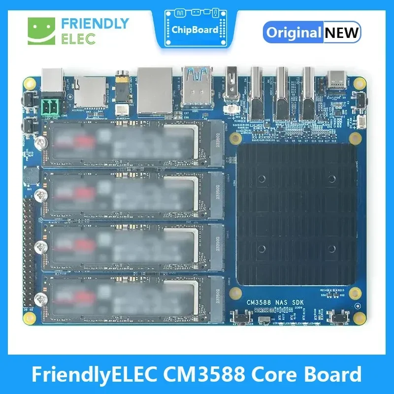 Friendlyelec Cm3588 Nas Kit 2.5G Rockchip Rk3588 Cpu Ontwikkelbord 4xpcie3. 0 4K/8K Cm3588 Nas Sdk Kit 4 Nvme Hdmi In