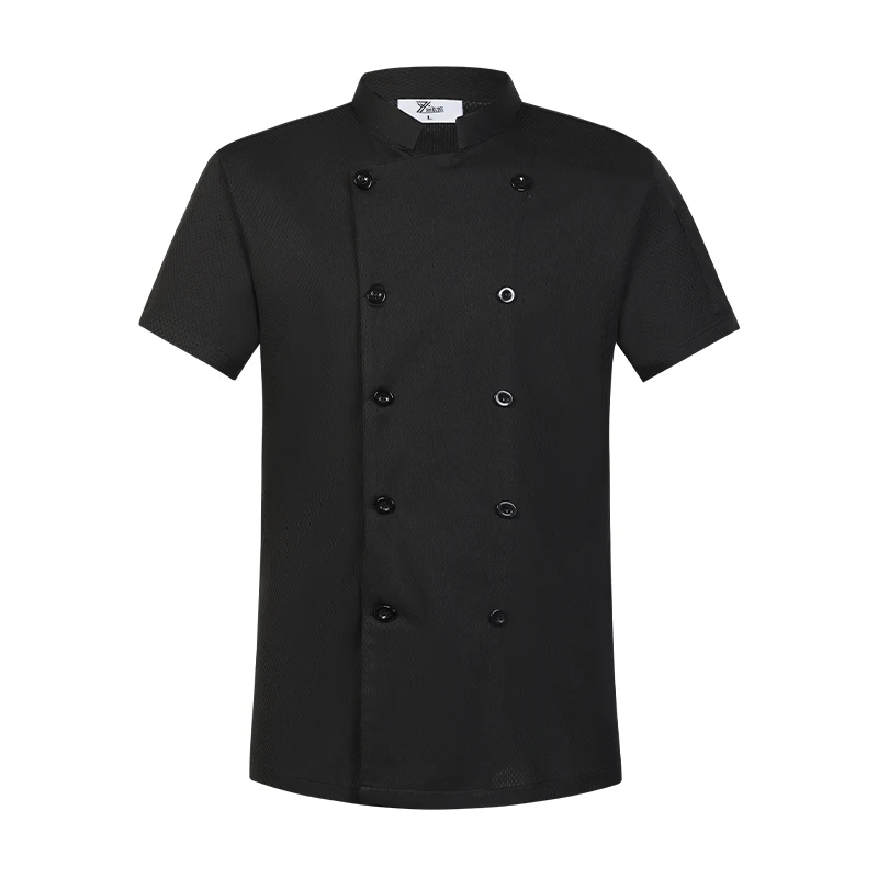 Giacca da ristorante Unisex Chef manica corta traspirante in estate uomo donna cucina indossare uniforme da cameriere da forno