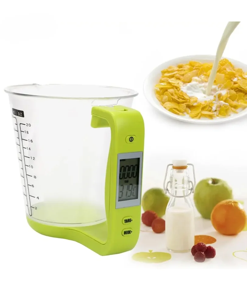 

Electronic Hostweight Measuring Cup Kitchen Scales with LCD Display Temperature Measurement Cups Digital Beaker Kitchen Tool