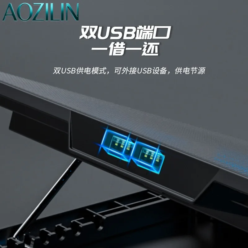 AOZILIN Laptop Cooling Pad Stand, 14‑15.6 Inch Gaming Notebook Cooler Radiator Fan Base, Compatible with Major Brand Laptops