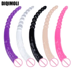 Overlength Double Dildo Anal Plug Stimulate Vagina Anus Soft Penis Anal Dilator Phallus Long Dick Masturbator Sex Toys for Women