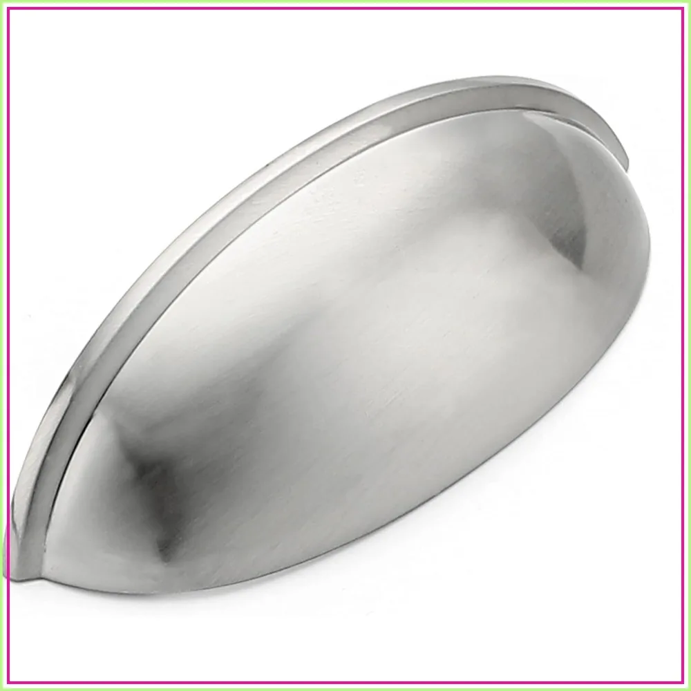 Premium 3 Inch Silver Cup Drawer Pulls for Cabinets