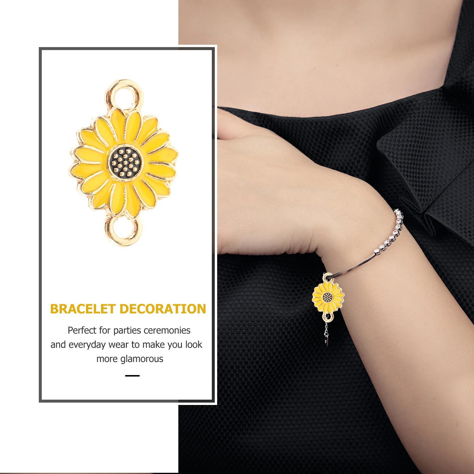 

20Pcs DIY Daisy Charms Metal Connectors Jewelry Pendant Linking Flowers Necklace Bracelet Crafting Accessories