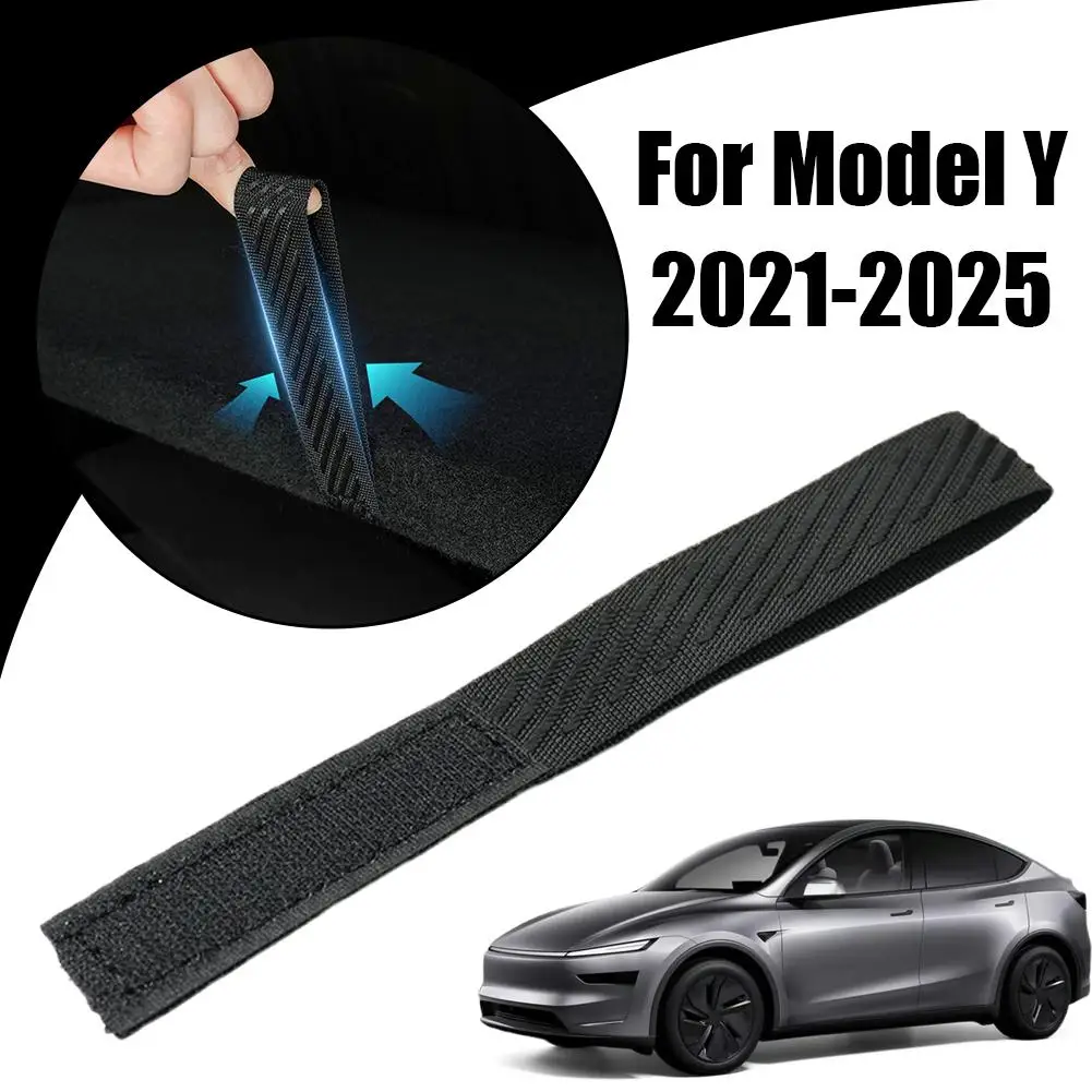 

1/2pc Trunk Lid Drawstring, Hidden Pasting Trunk Traction Rope For Tesla Model Y 2021-2025 Juniper Launch Drawstring Rope