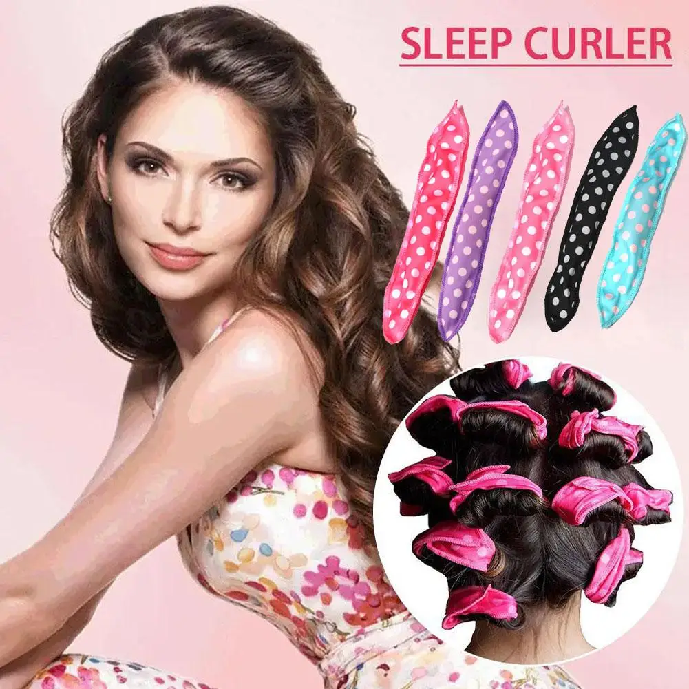 Soft Curlers สําหรับ Overnight Heatless Curls,ไม่มีความร้อนลูกกลิ้งโฟมสําหรับผมยาว, ฟองน้ําซาติน Curlers เครื่องมือจัดแต่งทรงผมผม Access Z7G8