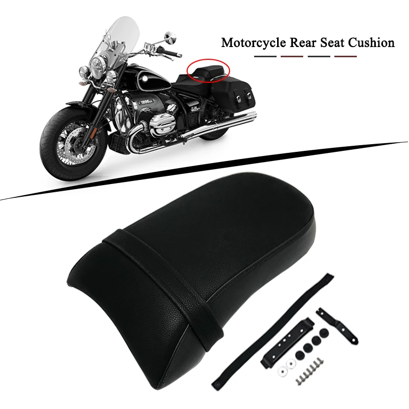 

Motorcycle Rear Passenger Cushion Pillion Seat Black Soft Artificial Leather Pad Cover Fit For BMW R18 R-18 R 18 2020 2021