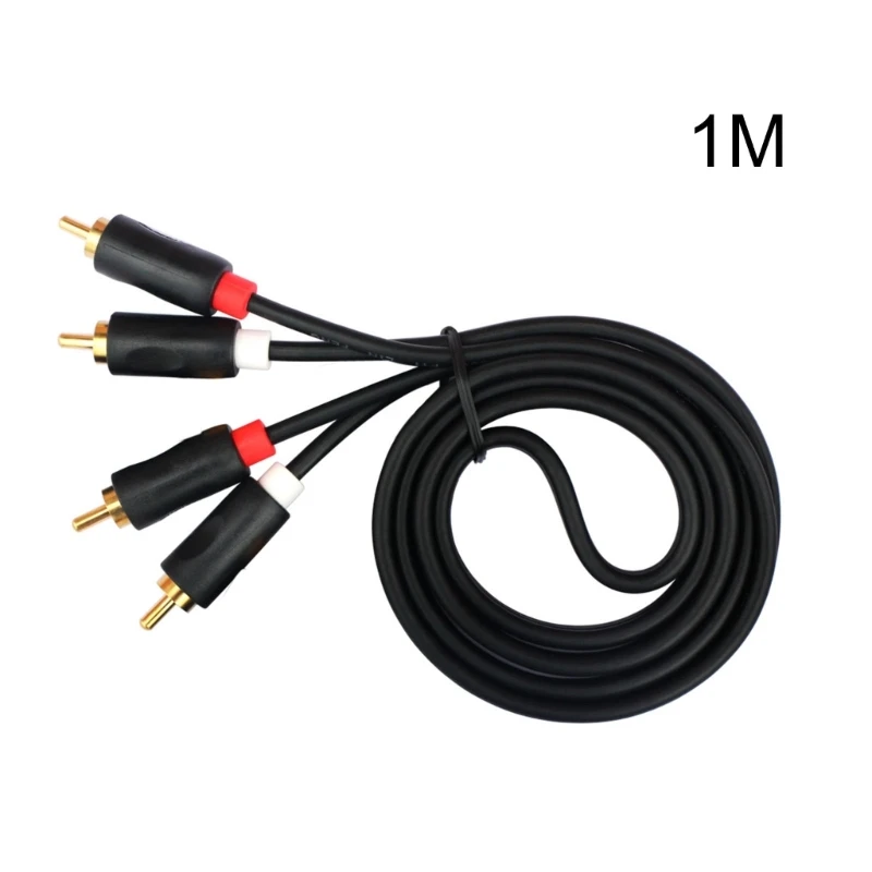 Kabel RCA 2RCA męski na 2RCA męski kabel połączeniowy stereo do zestawu kina domowego wzmacniacz dekodera CD Soundbox