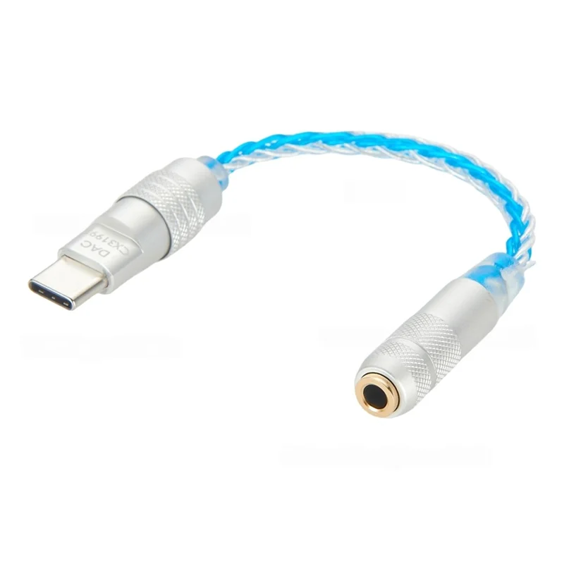 

Round Hole Headphone Cable Adapter USB C To 3.5Mm Headphone Adapter Cable, Audio Portable Decoder, Mobile Headset Adapter