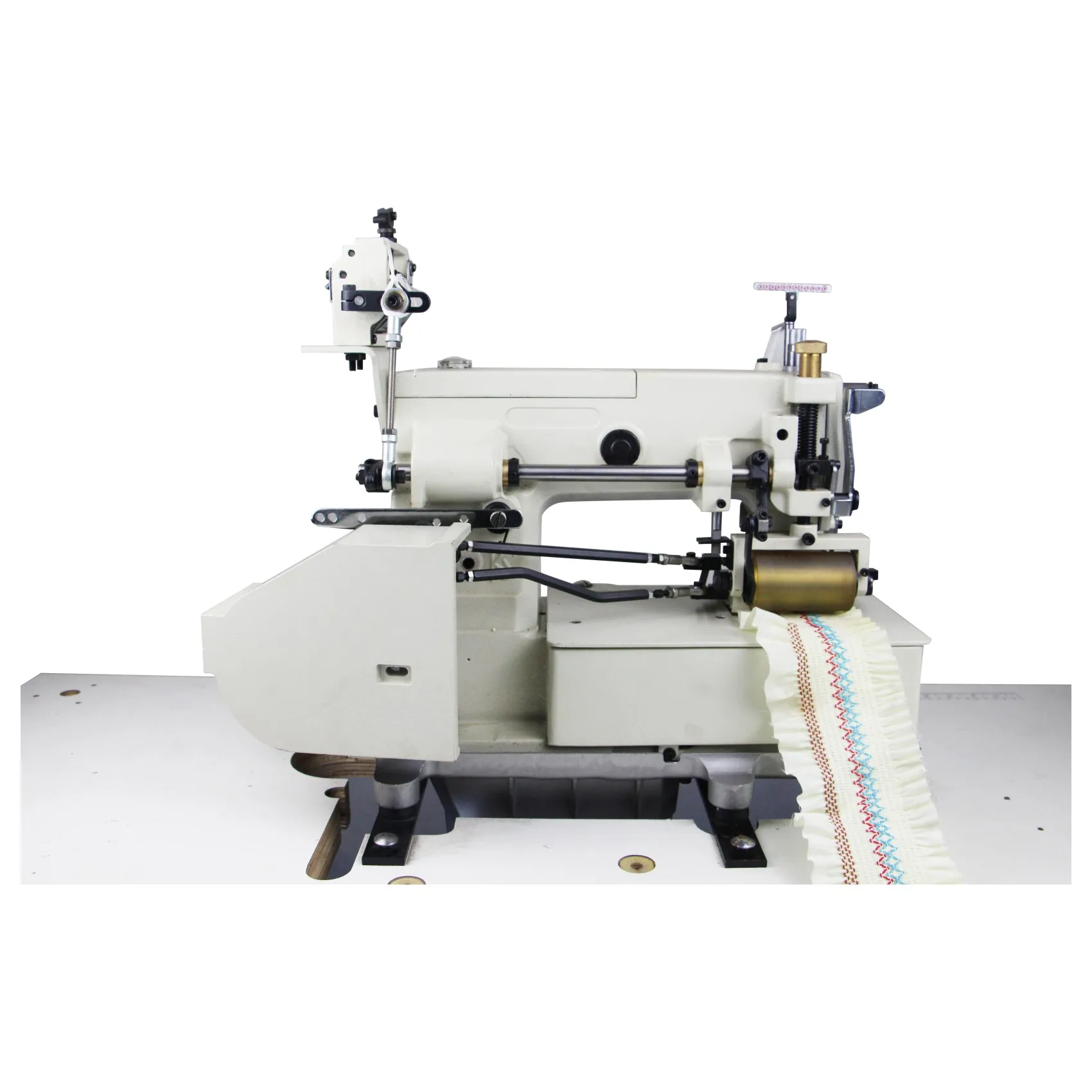 BT-1012PSSM-ET 12 nee dle flat bed industrial elastic shirring and smocking sewing machine dress