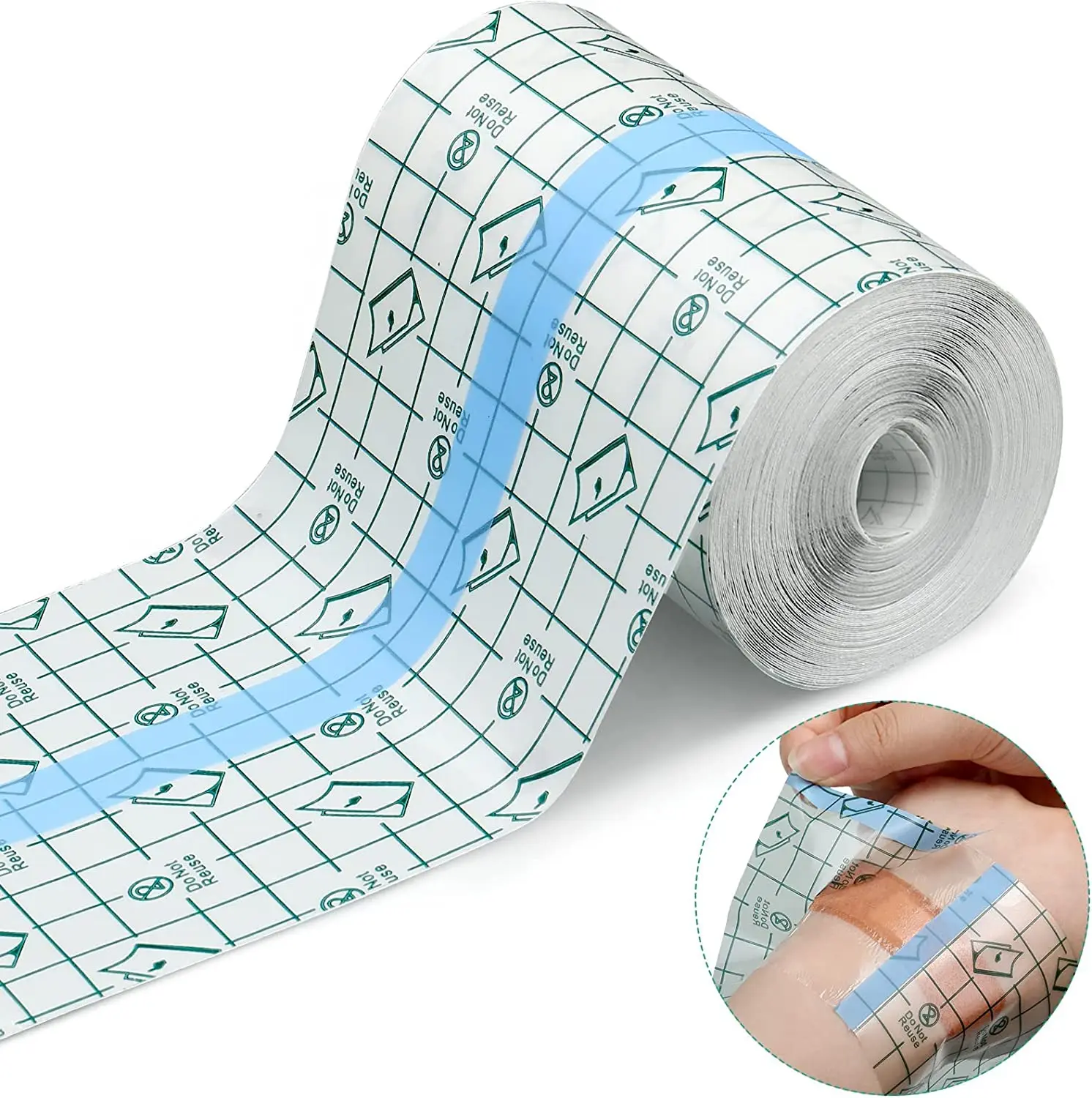 10.94 Yard Transparent Dressing Adhesive Bandage Waterproof Wrap Clear Adhesive Bandages Stretch Tape for Tattoos Swimming