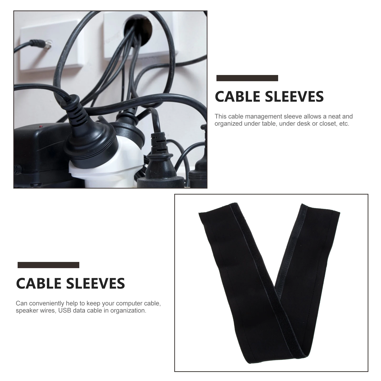 

Cable Management Sleeve Neoprene Organizer For Computer Wires Cables Desktop Office Wire Cover Cord Hider Cable Sleeve Cord